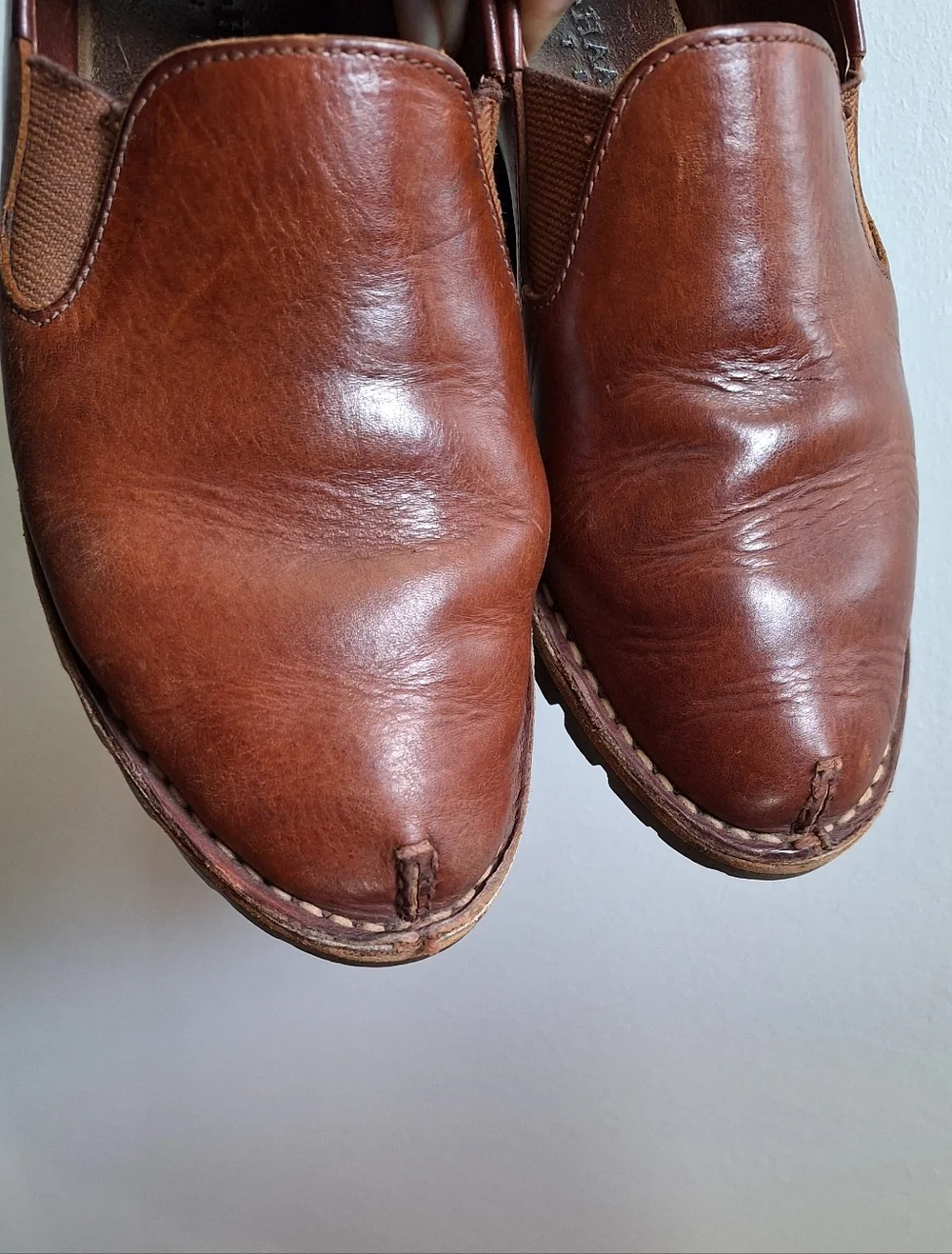 COLE HAAN  Women's Brown Leather Slip-on Oxford Shoes, Size 8M, with Almond Toe - Picture 7 of 12